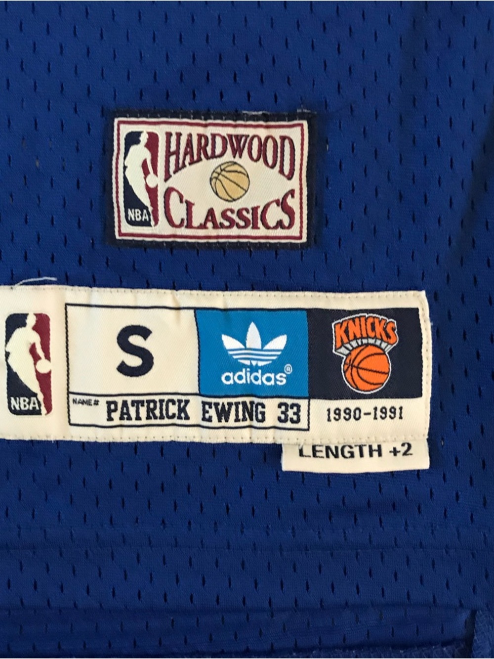 Adidas NY Knicks #33 Basketball Jersey Hardwood Classics Blue Orange S +2 - Picture 4 of 13